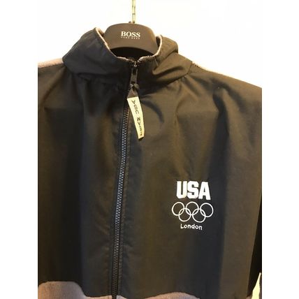 USA/ London Olympic Committee Wind Breaker Jacket Full-Zip Sz:XL Embroidered