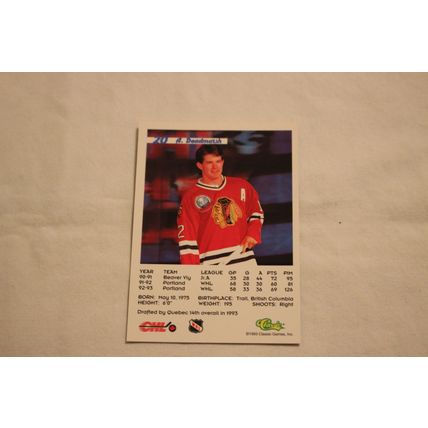 Adam Deadmarsh 1993 Classic '93 Hockey Draft NO. 20