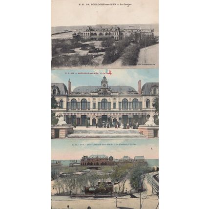 Boulogne Sur Mer Casino France 3x Antique French Postcard s