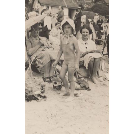 Clacton On Sea Essex Crazy Family Old Real Photo Postcard