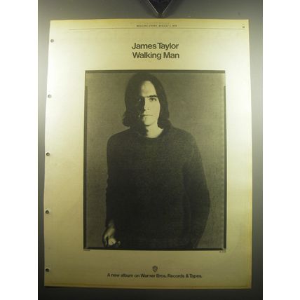 1974 James Taylor Walking Man Album Advertisement