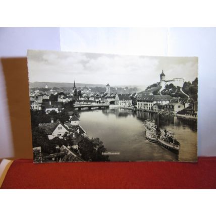 SCHAFFHAUSEN, SWITZERLAND used vintage postcard RP 1949 pm #