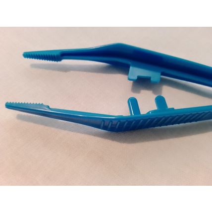 Plastic Tweezers (Farla Instramed) Medical, Crafting use etc blue - Sealed packs