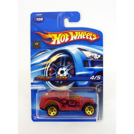 Hot Wheels Power Panel #109 WWE 4 of 5 Red Die-Cast Car 2006