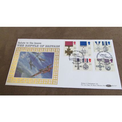 Benham 1990 GB Cover - World War 2 Battle of Britain / Gallantry Medals