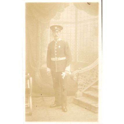 Essex Military Regiment Antique Real Photo Soldier Postcard