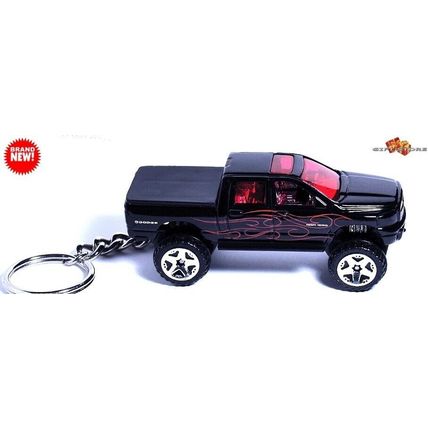 RARE KEYCHAIN BLACK DODGE RAM 1500 LIFTED TRUCK CUSTOM Ltd Ed GREAT GIFT