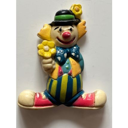 FRIDGE MAGNET - CLOWN WITH FLOWER