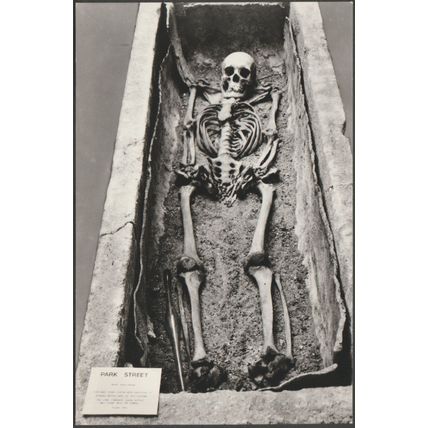 Romano-British Skeleton, St Albans, Hertfordshire, c.1960s - RP Postcard