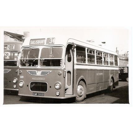 Black & White Photograph of Wilts & Dorset Motor Services Ltd. - EMR 300D