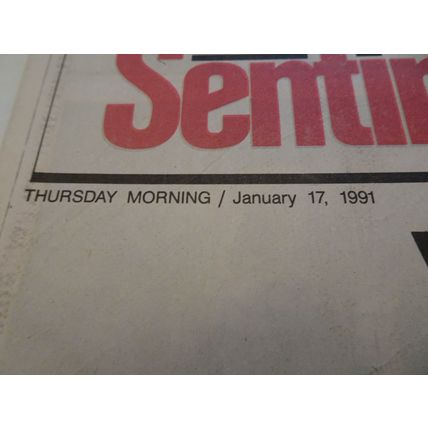 Milwaukee Sentinel - January 17, 1991 - WAR - EXTRA - Newspaper