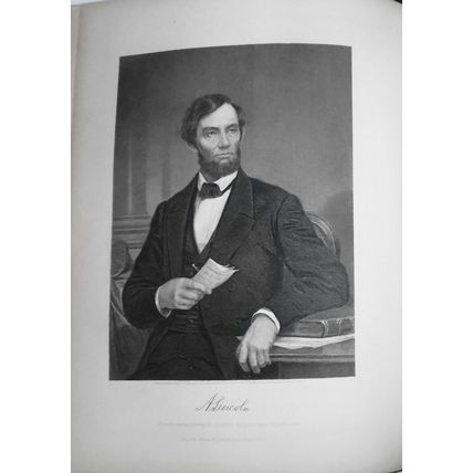 Abraham Lincoln .. 1873 engraving - Duyckinck Portrait Gallery