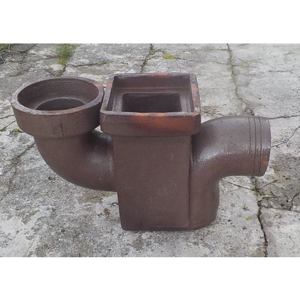 UNUSUAL GARDEN PLANTER -VERTICAL BACK INLET SALT GLAZED GULLEY