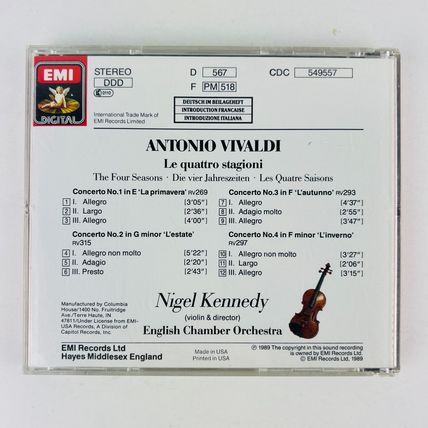 Antonio Vivaldi - The Four Seasons: Nigel Kennedy English Chamber Orchestra Best