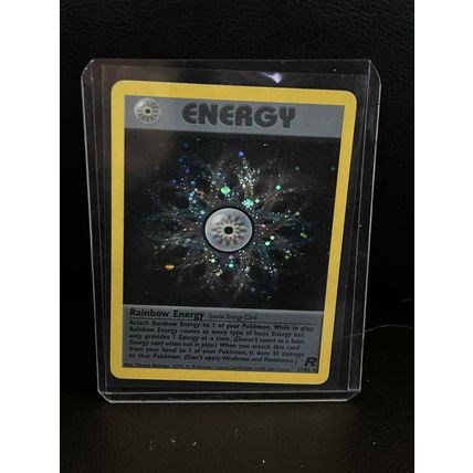 Rainbow Energy - 17/82 - Holo Rare - Unlimited Edition Team Rocket Pokemon Tradi