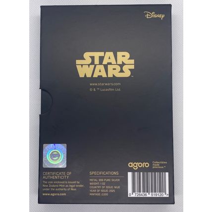 1 Oz Silver Collectible 2025 Niue Star Wars C-3PO Driod Gold Gilded 2000 Minted