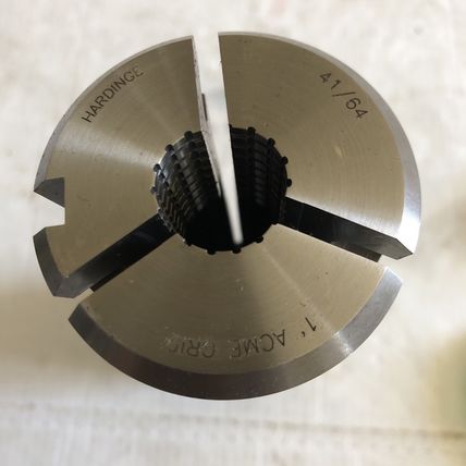 NEW HARDINGE 1" GRIDLEY COLLETS 41/64" ACME GRID,overall 5-1/2”,BS