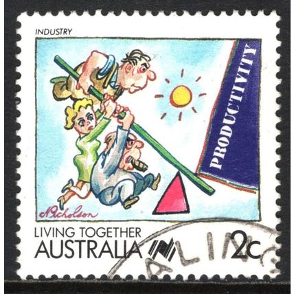 AUSTRALIA 1988: LIVING TOGETHER - 2c INDUSTRY USED (G4)