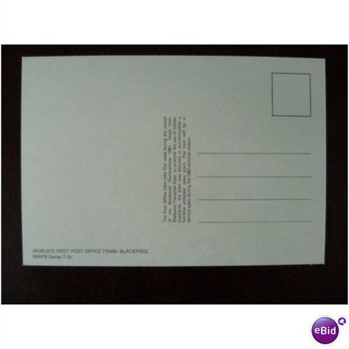 First Post Office Tram Blackpool 1981 NWPB 7b Postcard Postal History Royal Mail