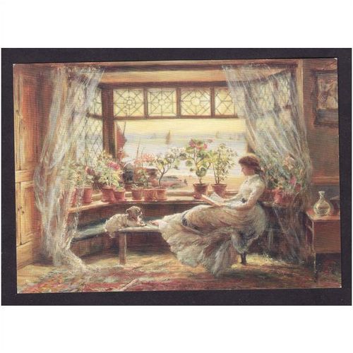 READING BY THE THE WINDOW, HASTINGS. BY CHARLES LEWIS 1830 - UNUSED