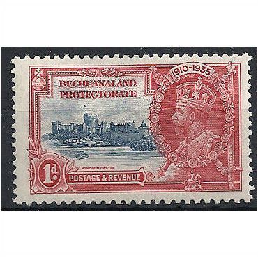 Bechuanaland Protectorate 1935 SG111 1d Deep Blue & Scarlet SJ Mounted Mint . .