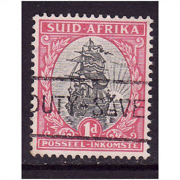 1926-48 South Africa, Van Riebeeck's Ship, Used Stamps, #2