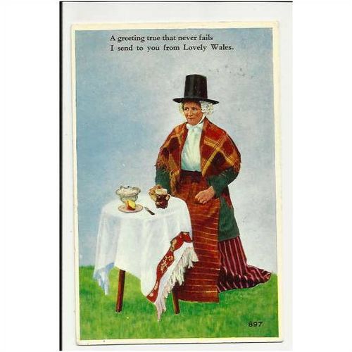 WELSH COSTUME Art Colour Postcard by Valentine (897)
