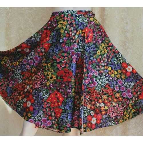 Vintage 1970 Hand Made Wrapover Skirt Size 12 14 16 Rare