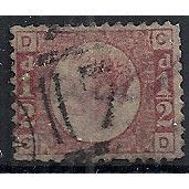 1870 SG48/9 1/2d Rose Plate 8 Good+ Used Check Letters "CD"