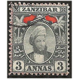 Zanzibar 1896 SG163 3a Bluish Grey Fine Used. ..