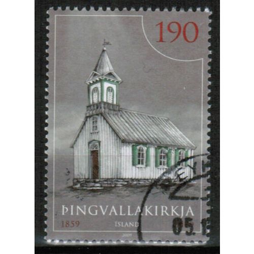 2009 Iceland - Sc# 1180 used - Thingvellir Church 190k