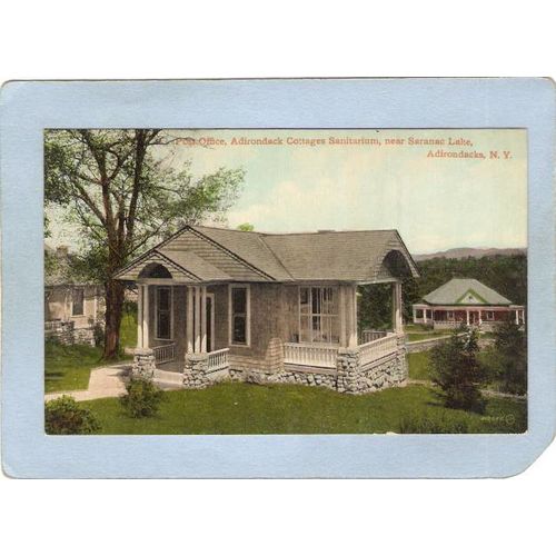 New York Saranac Lake Post Office Adirondack Cottages Sanitarium ny_box5~1945