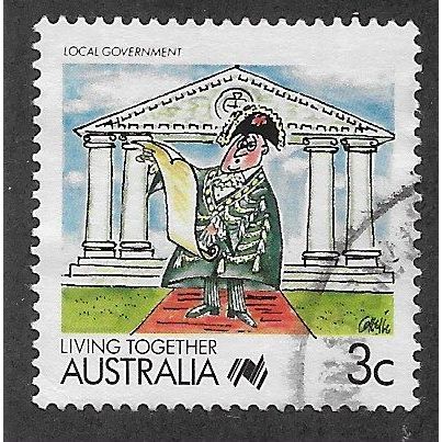 AUS 1988 3c 'LIVING TOGETHER - LOCAL GOVERNMENT' FINE USED (EBID67-123)