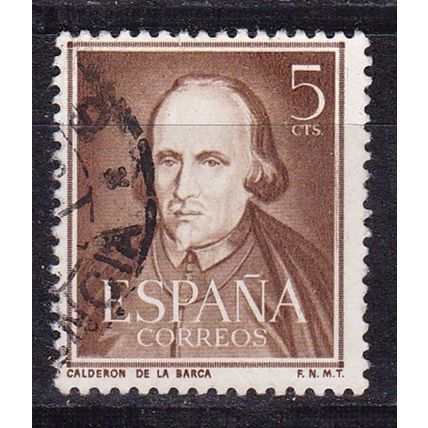 SPAIN 1950 PORTRAITS 5c VALUE USED