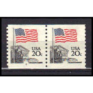 1895a 20c U.S. Flag Very Fine MNH SG CNP Left 8 PA0245
