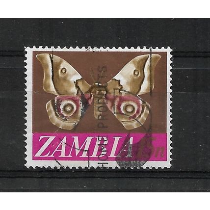 Zambia.SG135 15n "Imbrasia Zambesina" (moth).Fine Used.Dec22a