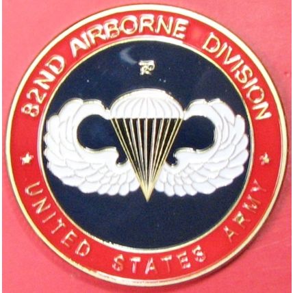 82nd Airborne Division. Challenge Coin. 1.50". 58b.