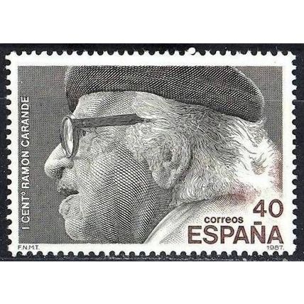 España. 1987. Mi # 2784. Centenary of Ramon Carande, Historian