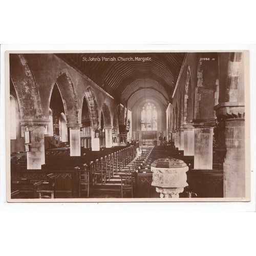 St John's Parish Church Margate Kent RP Postcard 57668