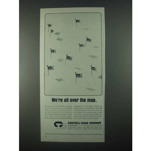 1967 Campbell Chain Ad - We're All Over the Map