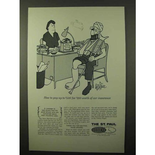 1969 The St. Paul Insurance Ad - Car Insurance