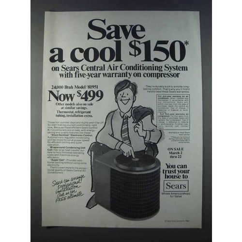 1980 Sears Central Air Conditioning Model 81951 Ad