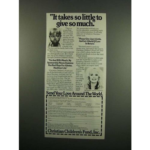 1984 Christian Children's Fund Ad - Sally Struthers - Give So Much