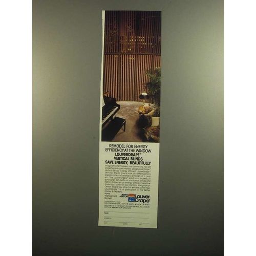 1984 Louverdrape Vertical Blinds Ad - Energy Efficiency