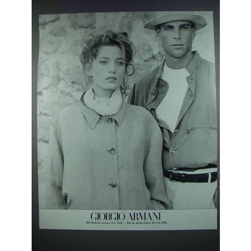 1989 Giorgio Armani Designer Fashion Ad