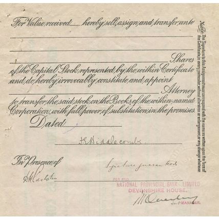 Michigan Electric Shares Corporation 2 Shares 1929 Stock/Share Certificate