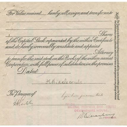 Michigan Electric Shares Corporation 2 Shares 1929 Stock/Share Certificate