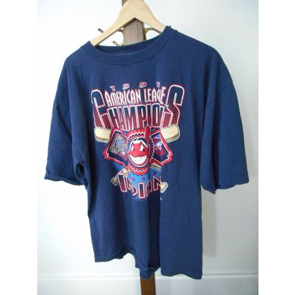 T Shirt '95 Cleveland Indians American League Champions XL Logo Athletic woo hoo