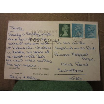 multiview, FALMOUTH, CORNWALL used postcard 1972 postmark =