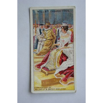 1910 Wills Coronation Series No. 31 Coronation of William IV & Queen Adelaide